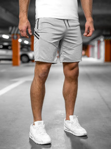 Pantalón corto de chándal gris para hombre Bolf 68041