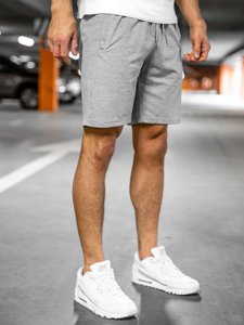 Pantalón corto de chándal gris para hombre Bolf K10003B