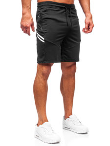 Pantalón corto de chándal negro para hombre Bolf 68041