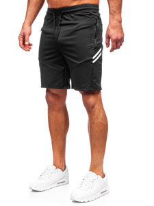 Pantalón corto de chándal negro para hombre Bolf 68041