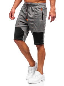 Pantalón corto de chándal para hombre gris oscuro Bolf Q3859