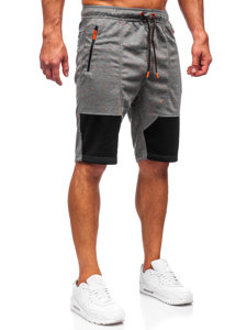 Pantalón corto de chándal para hombre gris oscuro Bolf Q3859