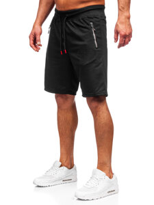 Pantalón corto de chándal para hombre negro Bolf 8K287