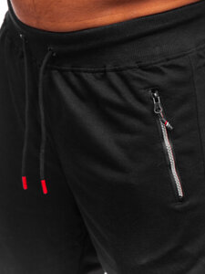 Pantalón corto de chándal para hombre negro Bolf 8K287