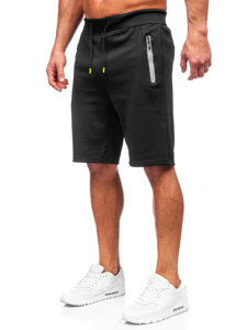 Pantalón corto de chándal para hombre negro Bolf 8K298