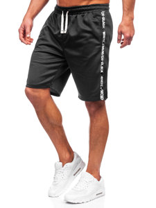 Pantalón corto de chándal para hombre negro Bolf 8K933