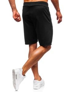 Pantalón corto de chándal para hombre negro Bolf B1001