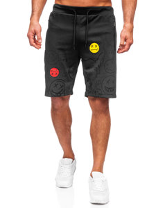 Pantalón corto de chándal para hombre negro Bolf HS7197