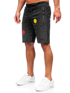 Pantalón corto de chándal para hombre negro Bolf HS7197