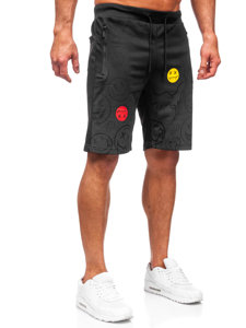 Pantalón corto de chándal para hombre negro Bolf HS7197