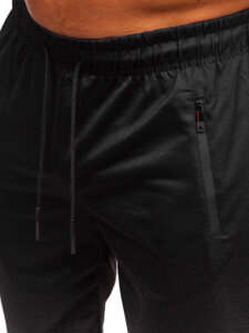 Pantalón corto de chándal para hombre negro Bolf JX808