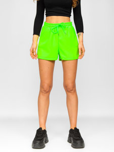 Pantalón corto de chándal para mujer verde y fluorescente Bolf H60