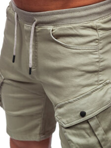 Pantalón corto de tela cargo para hombre verde claro Bolf 384K