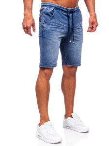 Pantalón corto de tela para hombre azul oscuro Bolf MP0267BS