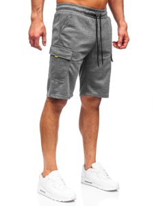 Pantalón corto deportivo cargo para hombre color grafito Bolf JX167