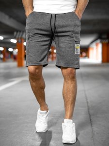 Pantalón corto deportivo cargo para hombre color grafito Bolf JX167