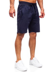 Pantalón corto deportivo para hombre color azul oscuro Denley K10003