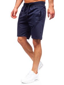 Pantalón corto deportivo para hombre color azul oscuro Denley K10003