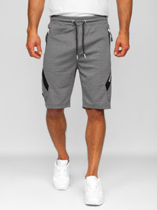 Pantalón corto deportivo para hombre gris y blanco Bolf Q3875