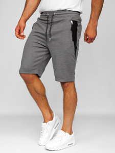 Pantalón corto deportivo para hombre gris y blanco Bolf Q3876