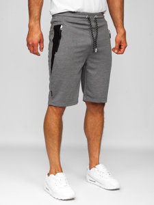 Pantalón corto deportivo para hombre gris y blanco Bolf Q3876