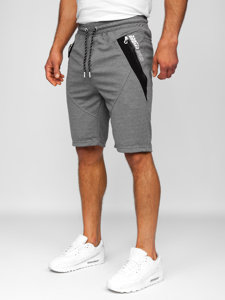 Pantalón corto deportivo para hombre gris y blanco Bolf Q3878