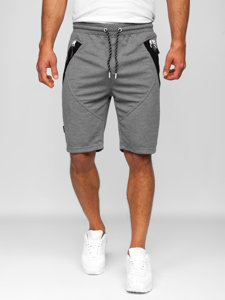 Pantalón corto deportivo para hombre gris y blanco Bolf Q3878