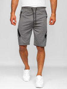 Pantalón corto deportivo para hombre gris y negro Bolf Q3875