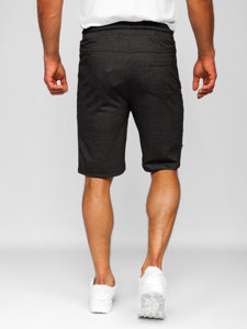 Pantalón corto deportivo para hombre negro y naranja Bolf Q3875