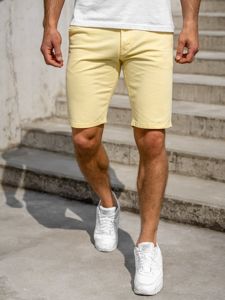 Pantalón corto para hombre color azul amarillo claro Bolf 1142