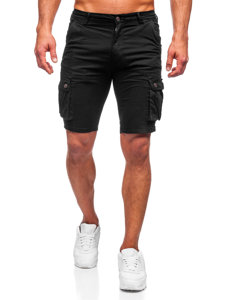 Pantalón corto tipo cargo shorts para hombre negro Bolf BB70012