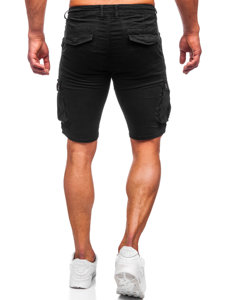 Pantalón corto tipo cargo shorts para hombre negro Bolf BB70012