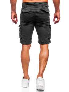 Pantalón corto tipo cargo shorts para hombre negro Bolf XX160086