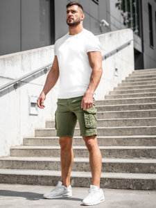 Pantalón corto tipo cargo shorts para hombre verde Bolf XX160086