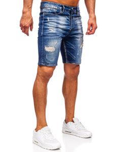 Pantalón corto vaquero para hombre azul oscuro Bolf 0582