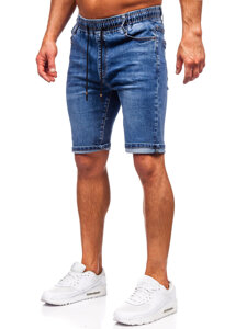 Pantalón corto vaquero para hombre azul oscuro Bolf 9315