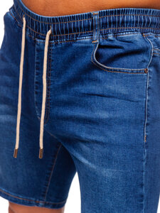 Pantalón corto vaquero para hombre azul oscuro Bolf 9328