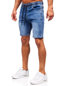 Pantalón corto vaquero para hombre azul oscuro Bolf 9329