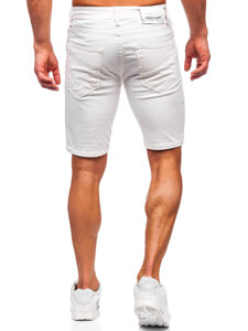 Pantalón corto vaquero para hombre blanco Bolf 0341