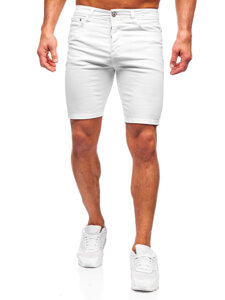 Pantalón corto vaquero para hombre blanco Bolf 0362