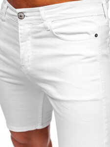 Pantalón corto vaquero para hombre blanco Bolf 0362