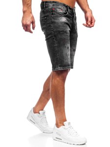 Pantalón corto vaquero para hombre color negro Bolf 3011