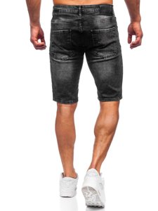 Pantalón corto vaquero para hombre color negro Bolf 3011