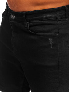 Pantalón corto vaquero para hombre negro Bolf 0622