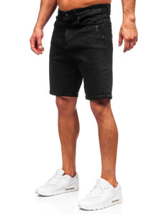 Pantalón corto vaquero para hombre negro Bolf 0628