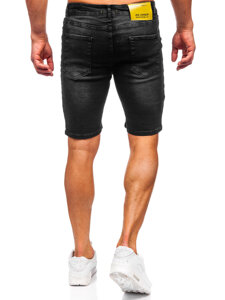 Pantalón corto vaquero para hombre negro Bolf 0746