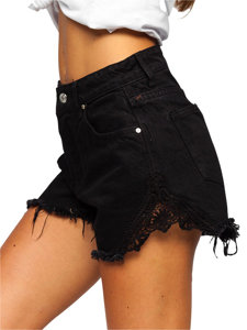 Pantalón corto vaquero para mujer negro Bolf JK688