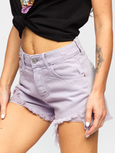 Pantalón corto vaquero para mujer violeta Bolf A63