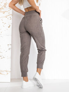 Pantalón de chándal a rayas para mujer gris Bolf W7858