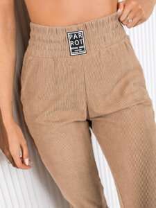 Pantalón de chándal a rayas para mujer marrón Bolf W7858